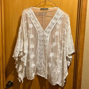 Boho White Lace Swimsuit Cover Up